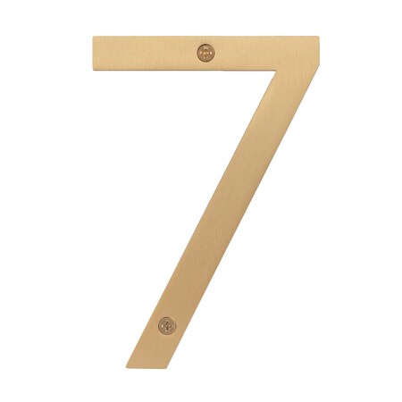 Sure-Loc Hardware Sure-Loc Hardware Stainless Steel House Number, 6, No. 7, Satin Brass HNSS6-7 SB